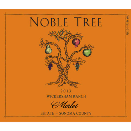 Noble Tree Merlot Sonoma County Wickersham Ranch 2013
