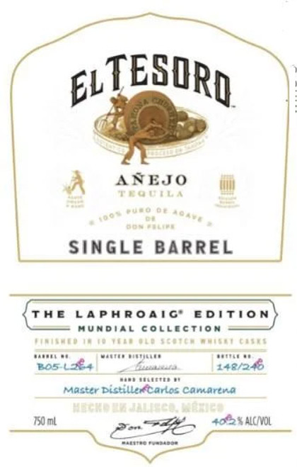 El Tesoro Laphroaig Mundial Collection Añejo Tequila