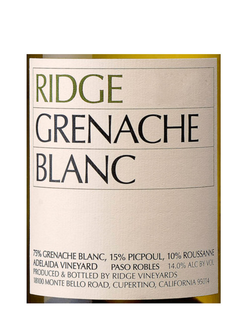 Ridge Grenache Blanc Paso Robles Adelaida Vineyard 2023