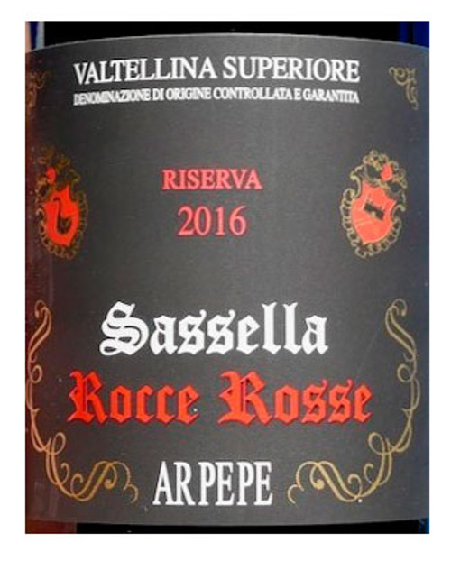 ArPePe Valtellina Superiore Sassella Riserva Rocce Rosse 2016