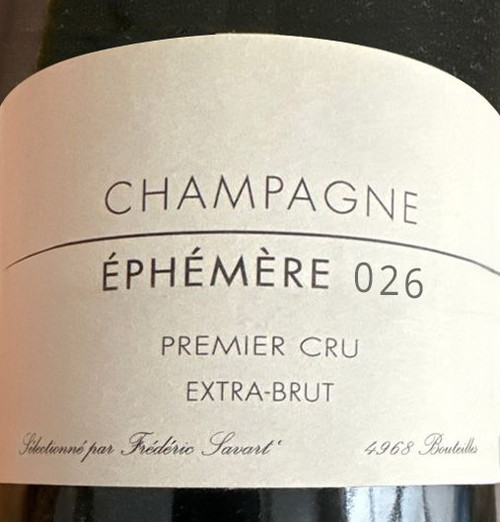 Savart & Dremont Champagne Extra Brut Premier Cru Éphémère 026 NV