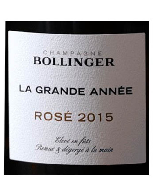 Bollinger Brut Rosé Champagne La Grande Année 2015