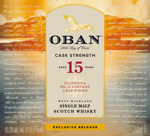 Oban 15 Year Cask Strength Single Malt Scotch Whisky (110.6 proof)